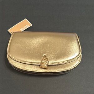 Michael Kors Mila Gold Sling Messenger Bag